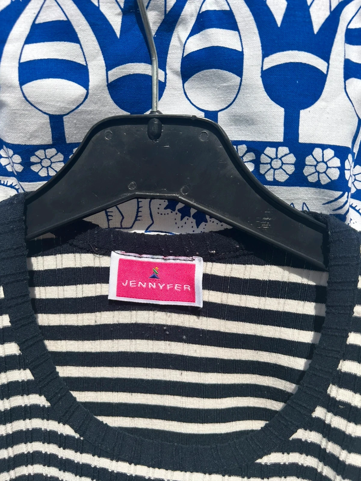 Camiseta azul e branca S/36 Jennyfer em bom estado para mulher – photo 2